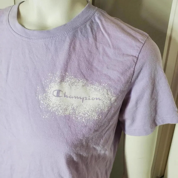 Champion Purple Women's Crewneck T-Shirt Size Medium - Picture 14 of 15